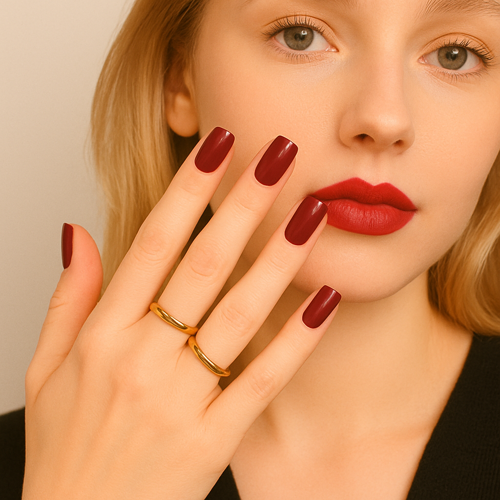 R PROFESSIONAL Press-On Nails – 24-Piece Set –Ruby