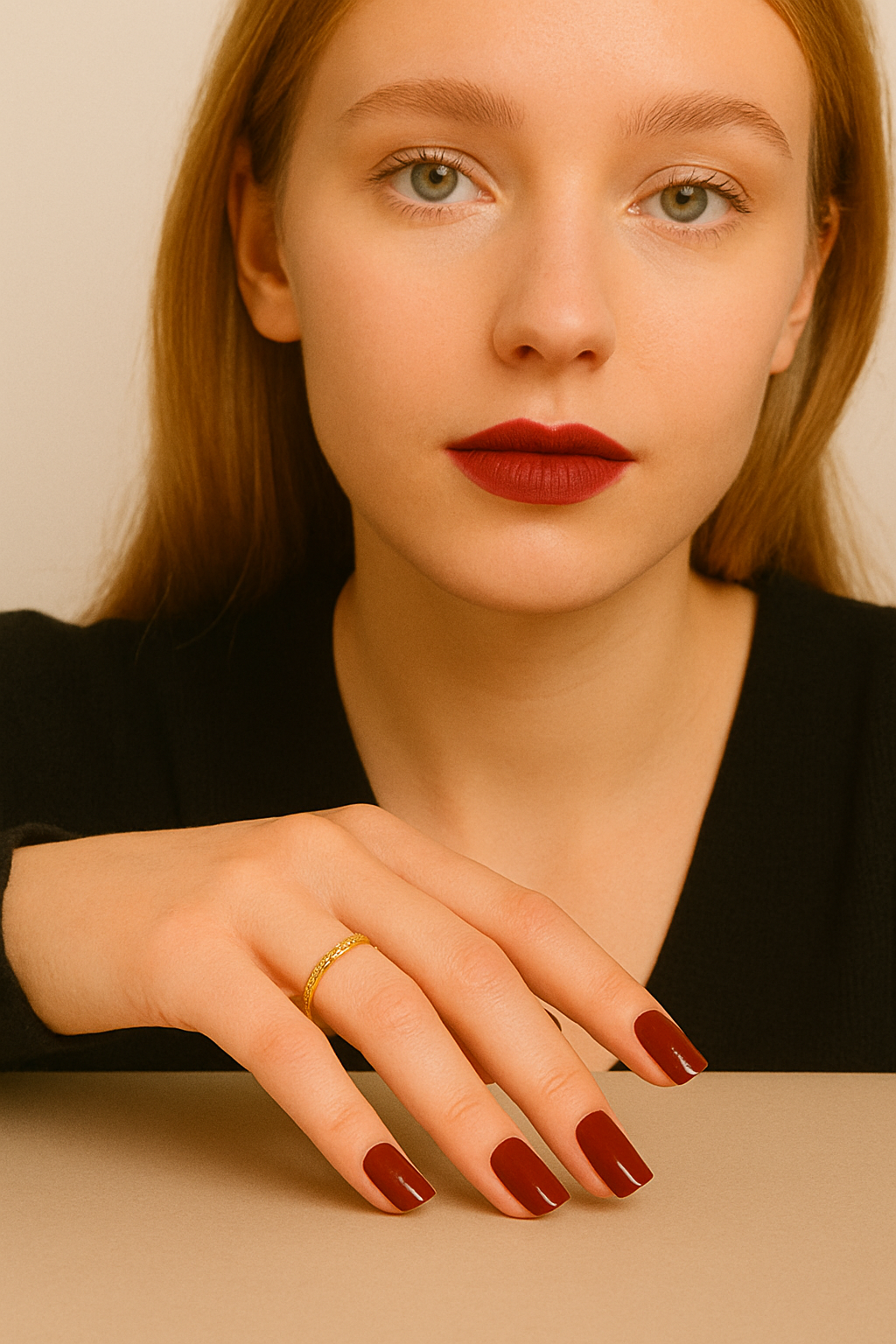 R PROFESSIONAL Press-On Nails – 24-Piece Set –Ruby