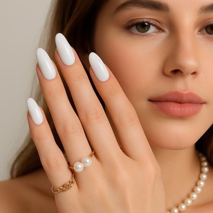 R PROFESSIONAL Press-On Nails – 24-Piece Set –Pearl