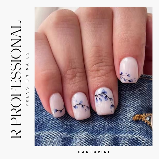R PROFESSIONAL Press-On Nails – 24-Piece Set – Santorini
